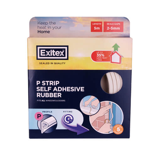 Exitex P Strip Self Adhesive EPDM Rubber