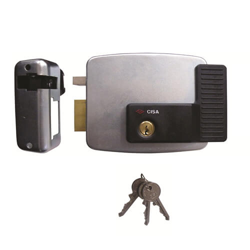 Cisa 11921 Electric Nightlatch Rim Lock for Metal Doors and Gates