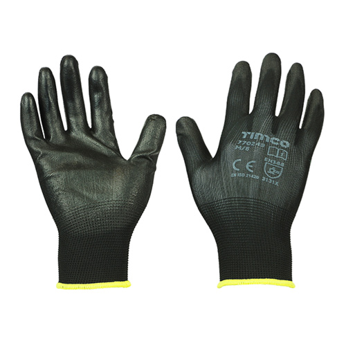 Durable Grip Gloves PU Coated Polyester