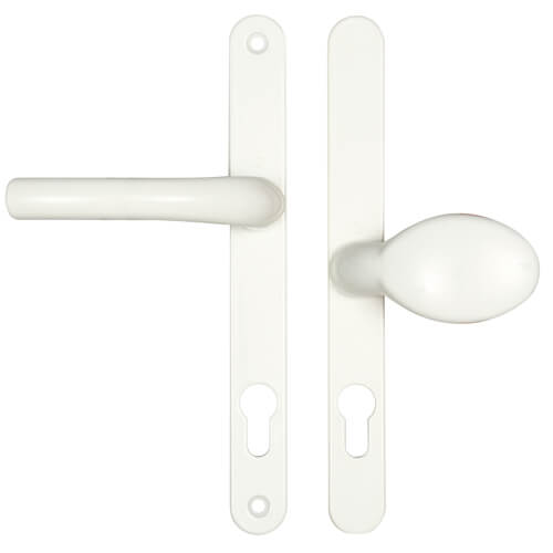 Hoppe Atlanta Lever Moveable Pad UPVC Multipoint Door Handles - 92mm/62mm PZ Sprung 215mm Screw Centres