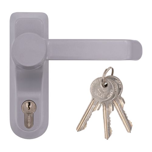 Briton 1413E Outside Access Device - Lever Handle with Euro Cylinder - For Timber or Metal Doors