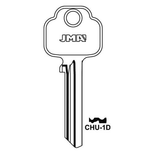 JMA CHU-1D 6 Pin Cylinder Key Blank