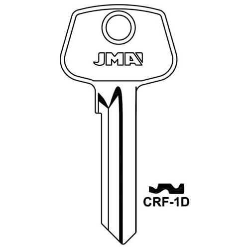 JMA CRF-1D 6 Pin Cylinder Key Blank