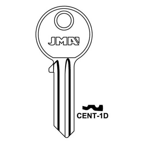 JMA CENT-1D Cylinder Key Blank