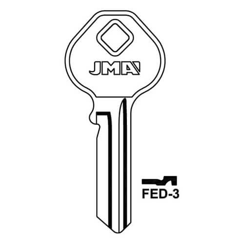 JMA FED-3 Cylinder Key Blank