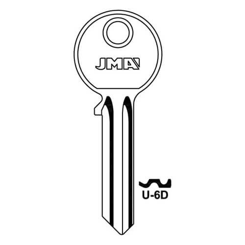 JMA U-6D Universal 6 Pin Key Blank