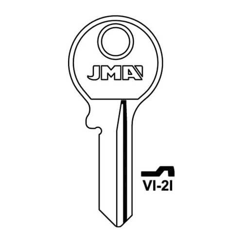 JMA VI-2I Cylinder Key Blank