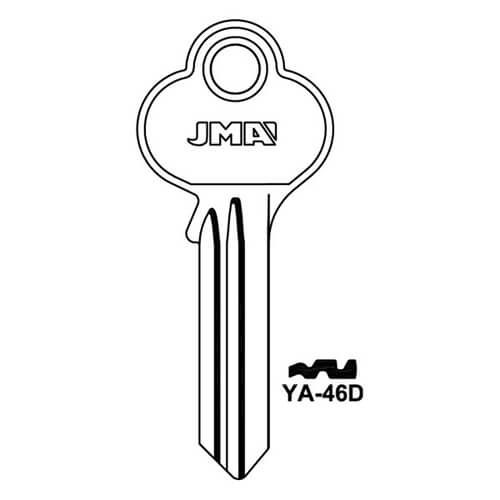 JMA YA-46D Yale X Tech 6 Pin Cylinder Key Blank