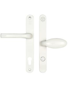 Mila Pro Secure TS007 2* Lever Moveable Pad UPVC Multipoint Door Handles - 92/62mm PZ Sprung 212mm Screw Centres