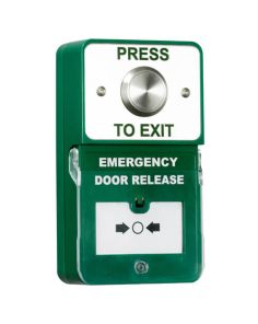 TSS Dual Press to Exit & Emergency Door Release. Stainless Steel Button.