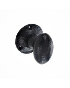 TSS Antique Black Oval Sprung Mortice Knobset 