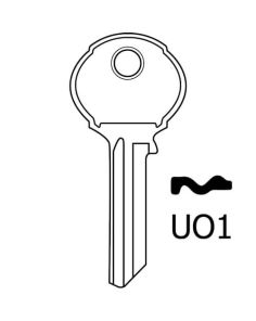 JMA UN-11 Union 5 Pin Cylinder Key Nickel Blank