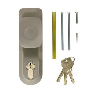 Briton 1413E Outside Access Device - Knob Handle with Euro Cylinder - For Timber or Metal Doors