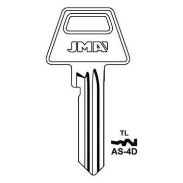 JMA AS-4D Cylinder Key Blank