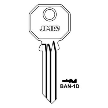JMA BAN-1D Cylinder Key Blank
