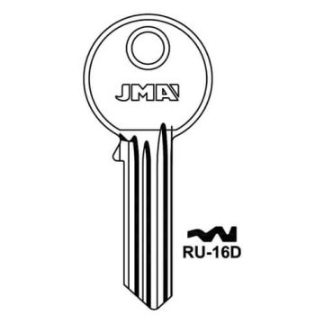 JMA RU-16D Cylinder Key Blank