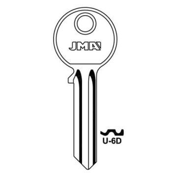 JMA U-6D Universal 6 Pin Key Blank