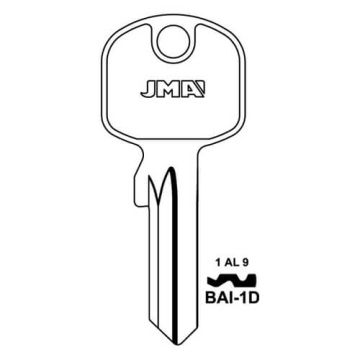 JMA BAI-1D Cylinder Key Blank